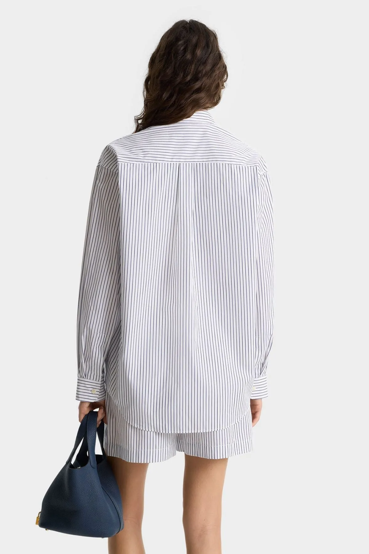 Womens Sporty & Rich Sporty & Rich SRC Oversized Shirt - Blue Striped
