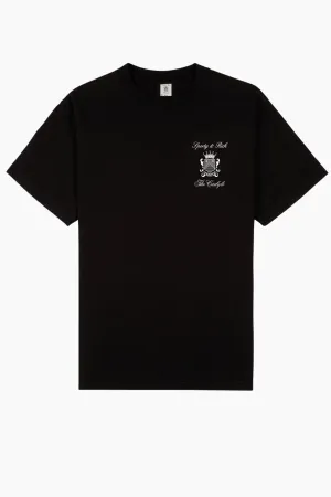 Womens Sporty & Rich Sporty & Rich The Carlyle Crest T-Shirt - Black/ White