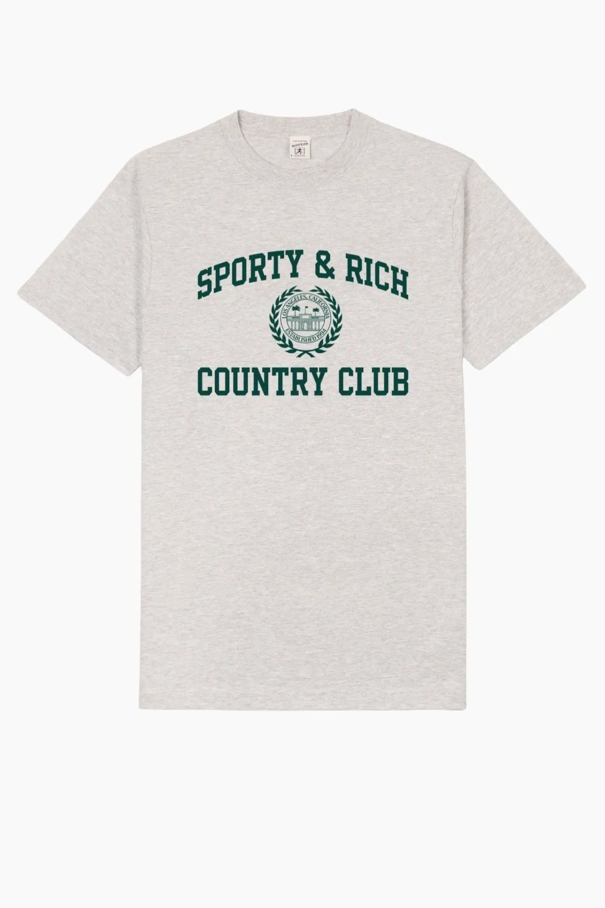 Womens Sporty & Rich Sporty & Rich Varsity Crest T-Shirt - Heather Grey