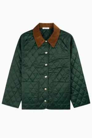 Womens Sporty & Rich Sporty & Rich Vendome Nylon Quilted Jacket - Forest