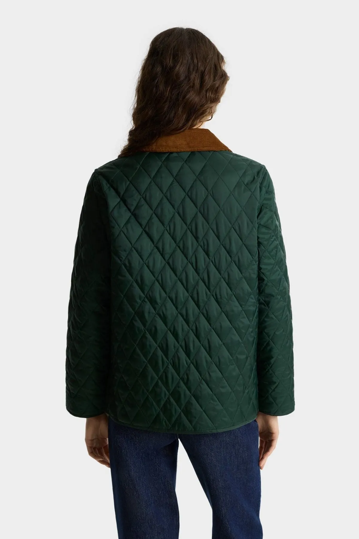 Womens Sporty & Rich Sporty & Rich Vendome Nylon Quilted Jacket - Forest