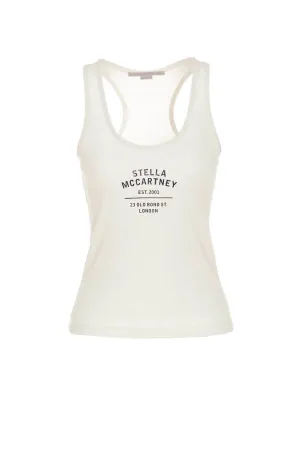 Womens Stella Mccartney Stella McCartney 23 Old Bond Street Jersey Tank Top - Natural