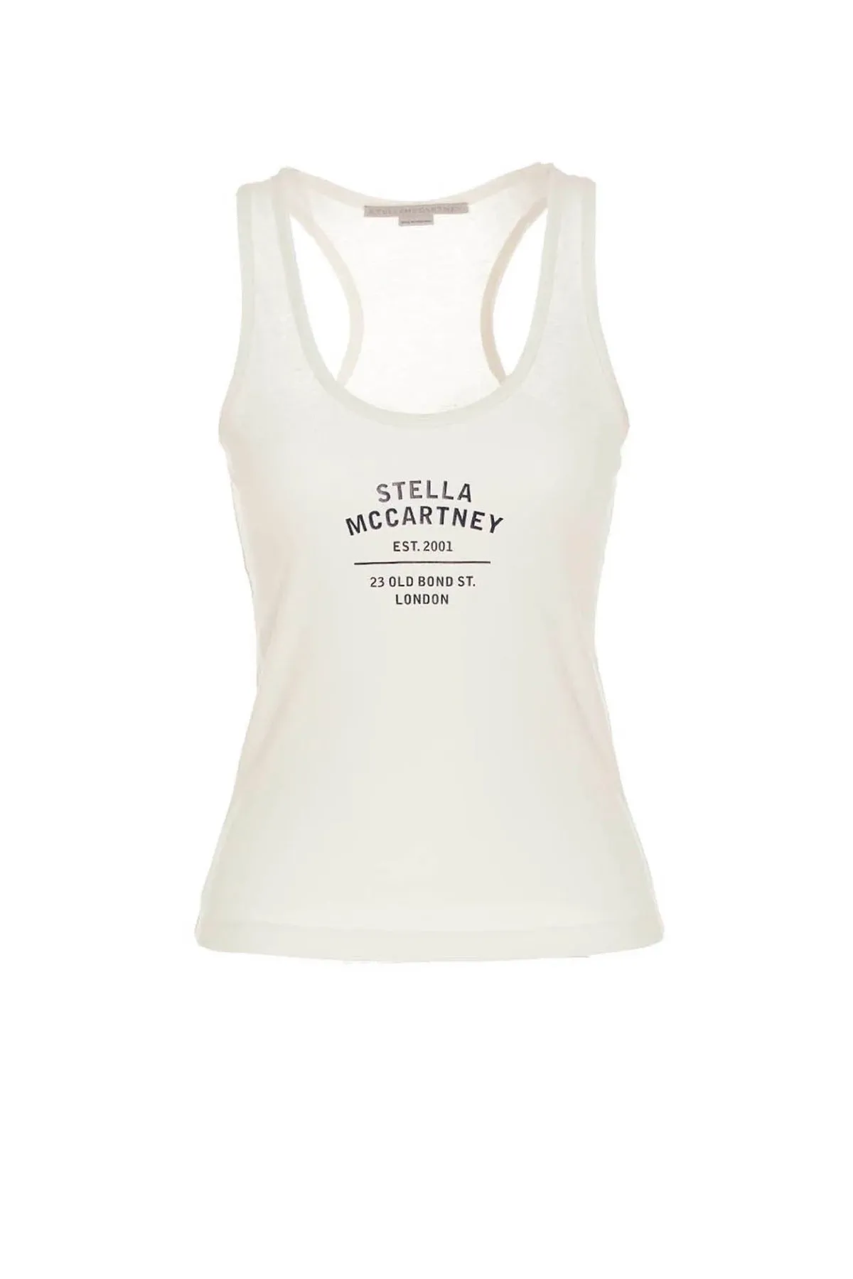 Womens Stella Mccartney Stella McCartney 23 Old Bond Street Jersey Tank Top - Natural