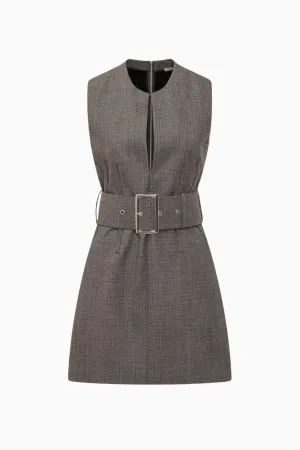 Womens Stella Mccartney Stella McCartney Belted Mini Dress - Camel Grey