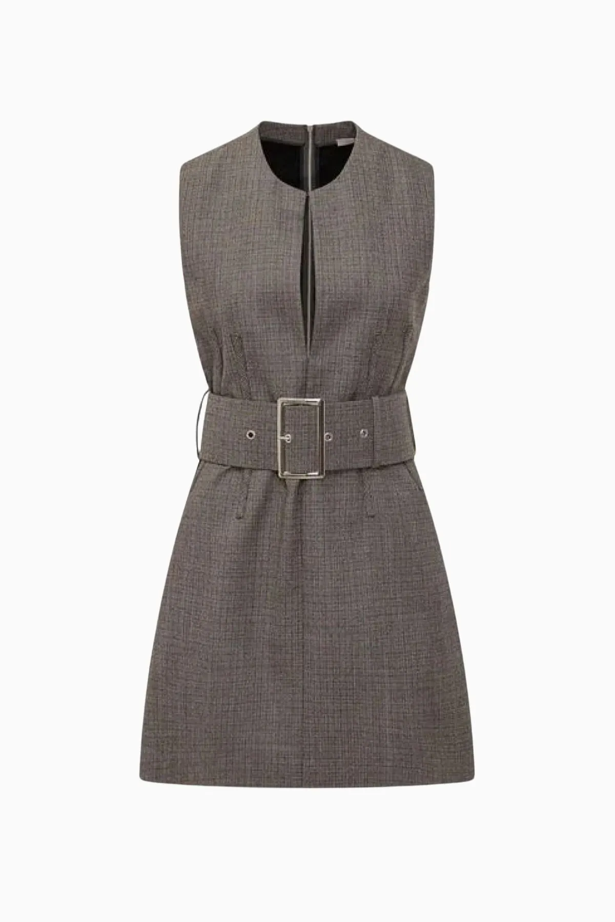 Womens Stella Mccartney Stella McCartney Belted Mini Dress - Camel Grey