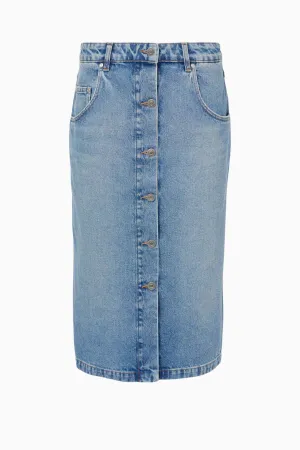 Womens Stella Mccartney Stella McCartney Chain Pocket Denim Skirt - Medium Vintage Blue