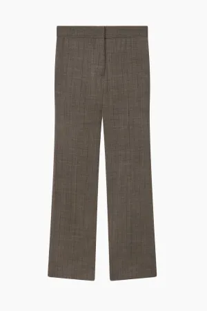 Womens Stella Mccartney Stella McCartney Checked Straight-Leg Wool Trousers - Stone