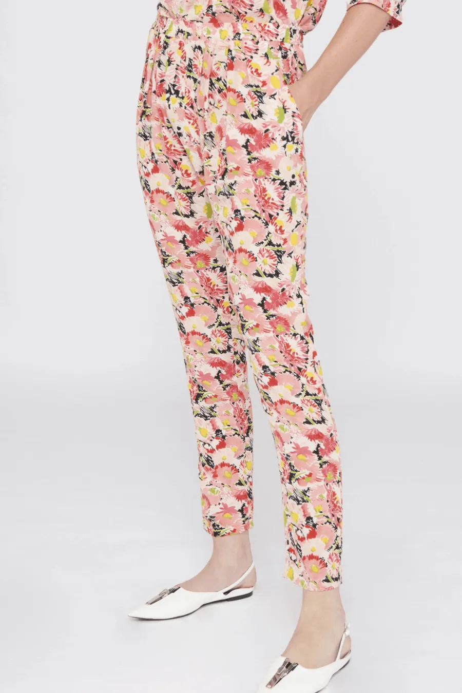 Womens Stella Mccartney Stella McCartney Christine Silk Trousers - Pink