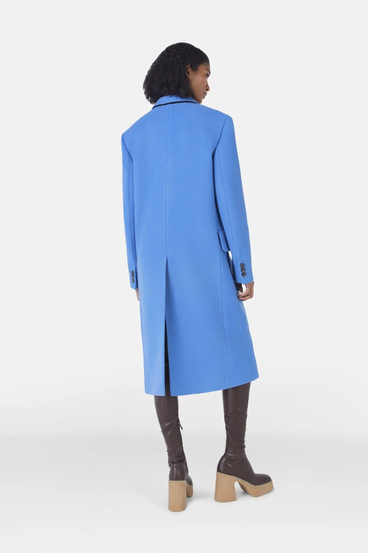 Womens Stella Mccartney Stella McCartney Double-Breasted Coat - Cornflower Blue