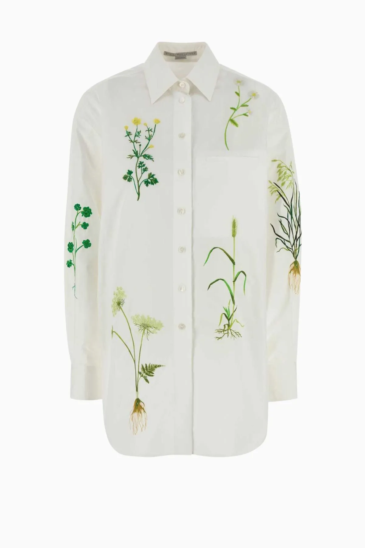 Womens Stella Mccartney Stella McCartney Embroidered Floral Shirt - Pure White