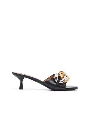 Womens Stella Mccartney Stella McCartney Falabella Kitten Heel Mule - Black