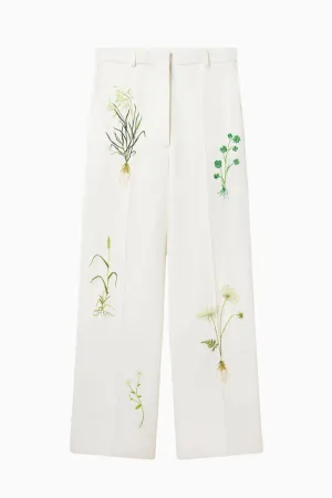 Womens Stella Mccartney Stella McCartney Floral Trousers - Cream