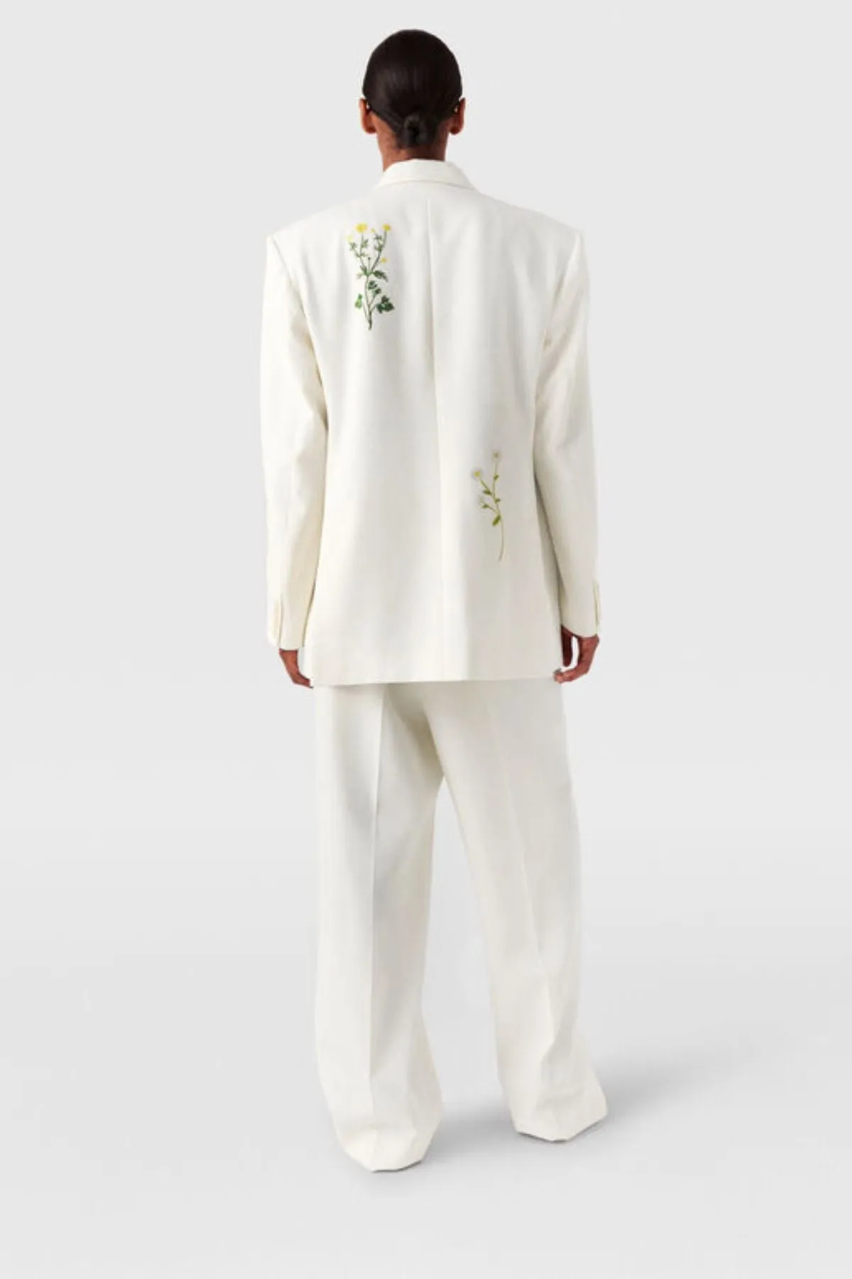 Womens Stella Mccartney Stella McCartney Floral Trousers - Cream