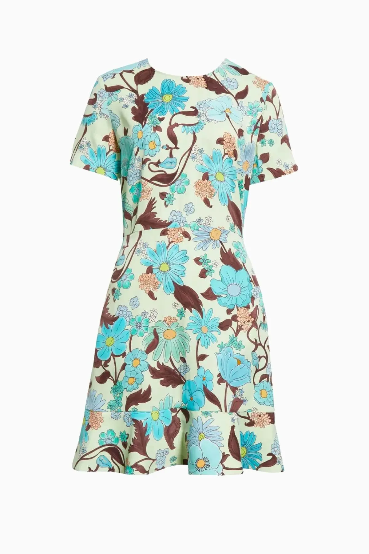 Womens Stella Mccartney Stella McCartney Garden Print Mini Dress - Multi Mint