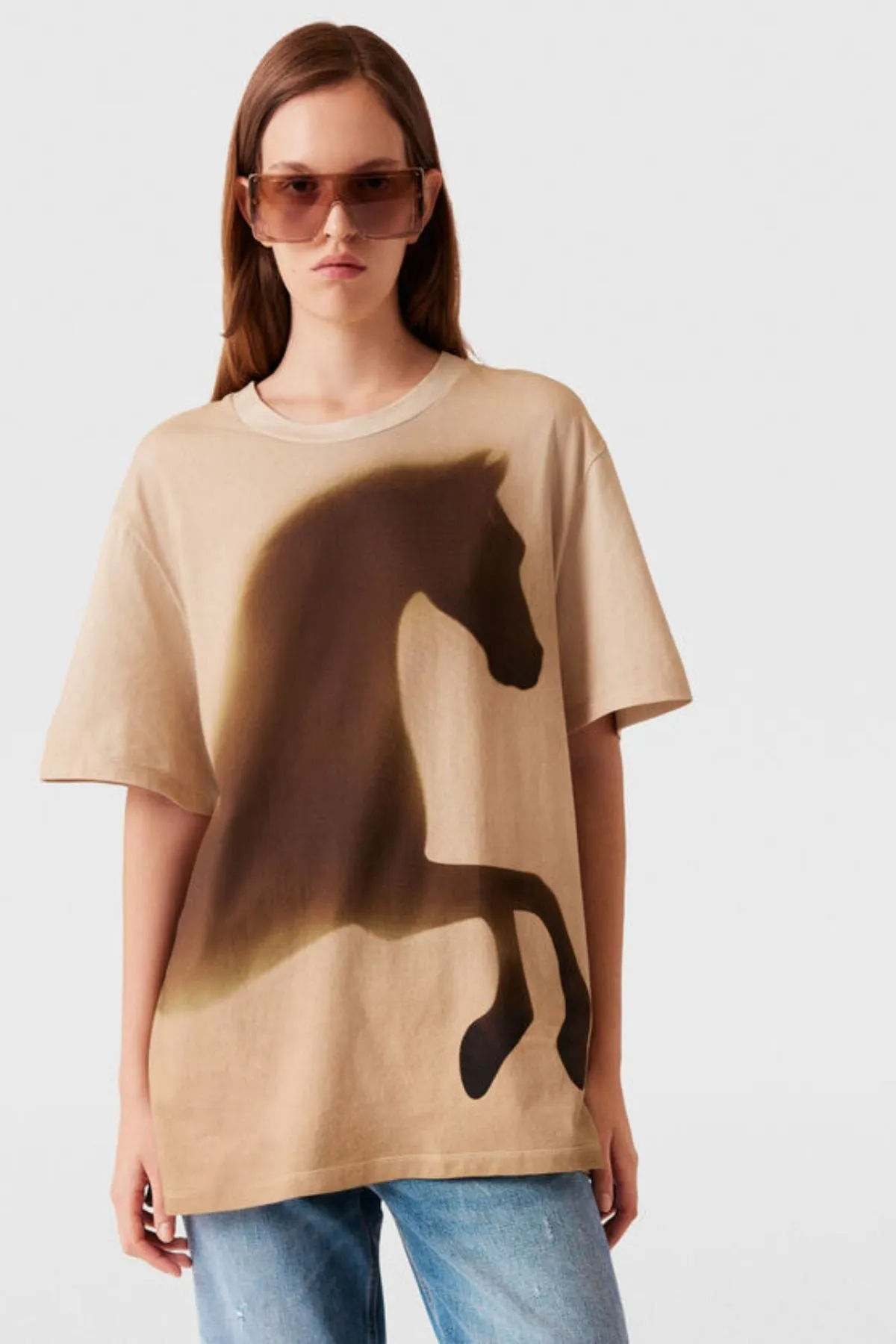 Womens Stella Mccartney Stella McCartney Horse Graphic T-Shirt - Multicolour