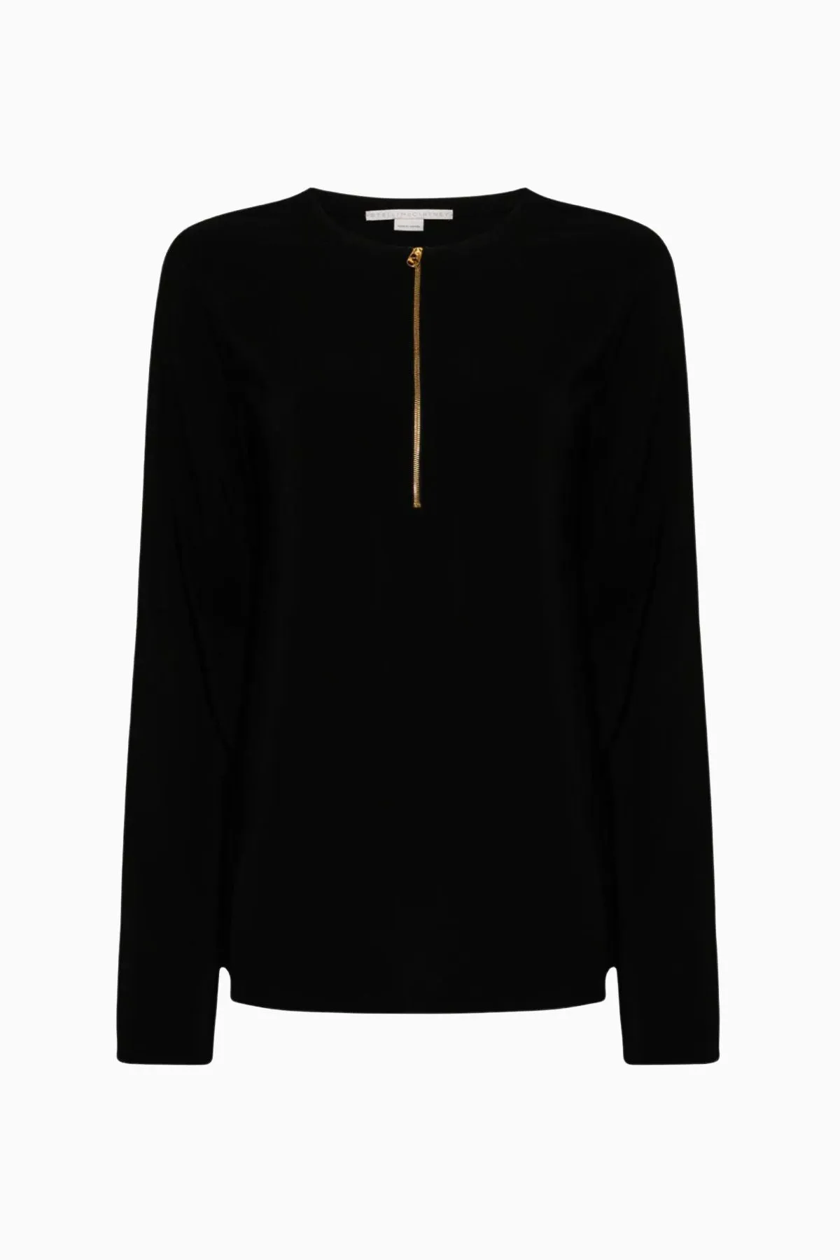 Womens Stella Mccartney Stella McCartney Iconic Half Zip Top - Black