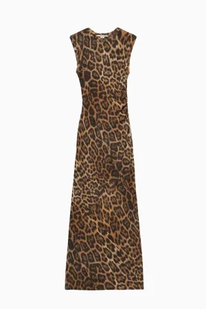 Womens Stella Mccartney Stella McCartney Leopard Mesh Sleeveless Dress - Multicolour Brown