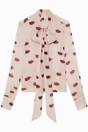 Womens Stella Mccartney Stella McCartney Lips Print Shirt - Dusty Pink