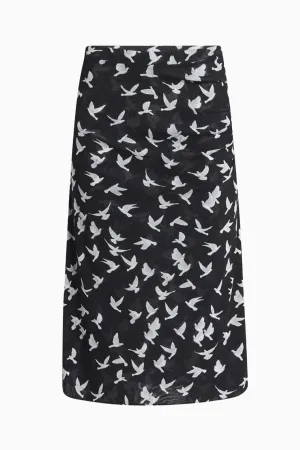 Womens Stella Mccartney Stella McCartney Mesh Flying Bird Haze Skirt - Black