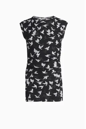 Womens Stella Mccartney Stella McCartney Mesh Flying Bird Haze Top - Black