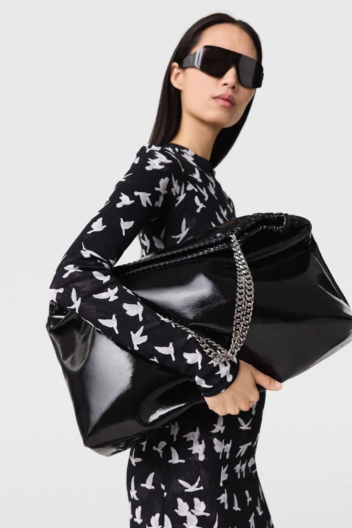 Womens Stella Mccartney Stella McCartney Mesh Haze Dress - Black