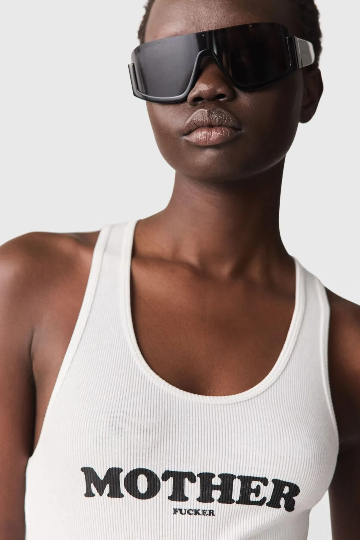 Womens Stella Mccartney Stella McCartney Mother F*cker Tank - White