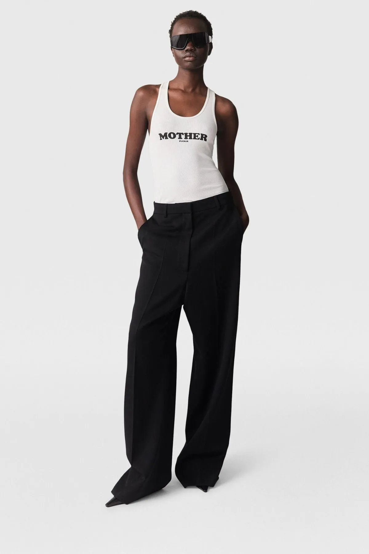 Womens Stella Mccartney Stella McCartney Mother F*cker Tank - White
