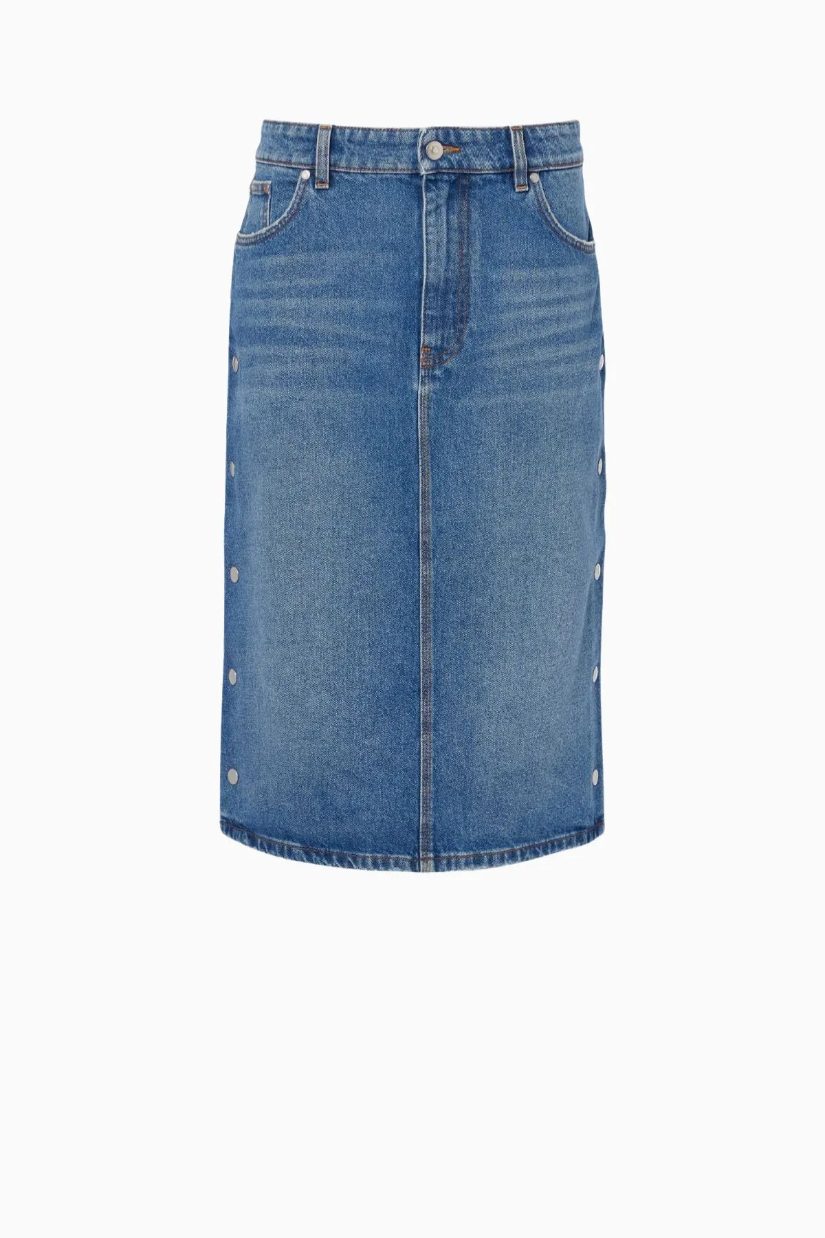Womens Stella Mccartney Stella McCartney Snap Denim Skirt - Vintage Blue