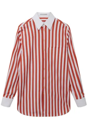 Womens Stella Mccartney Stella McCartney Stripe Shirt - Cinnamon