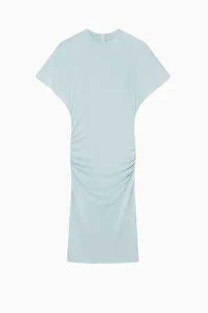 Womens Stella Mccartney Stella McCartney Strong Shoulder Short Sleeve Midi Dress - Light Blue