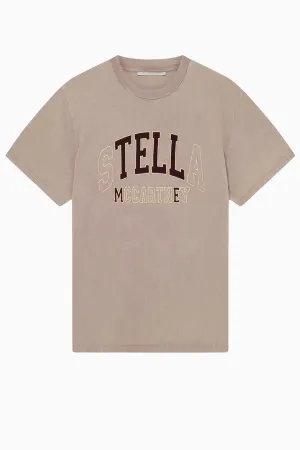 Womens Stella Mccartney Stella McCartney Tell Stella Boxy T-Shirt - Light Taupe