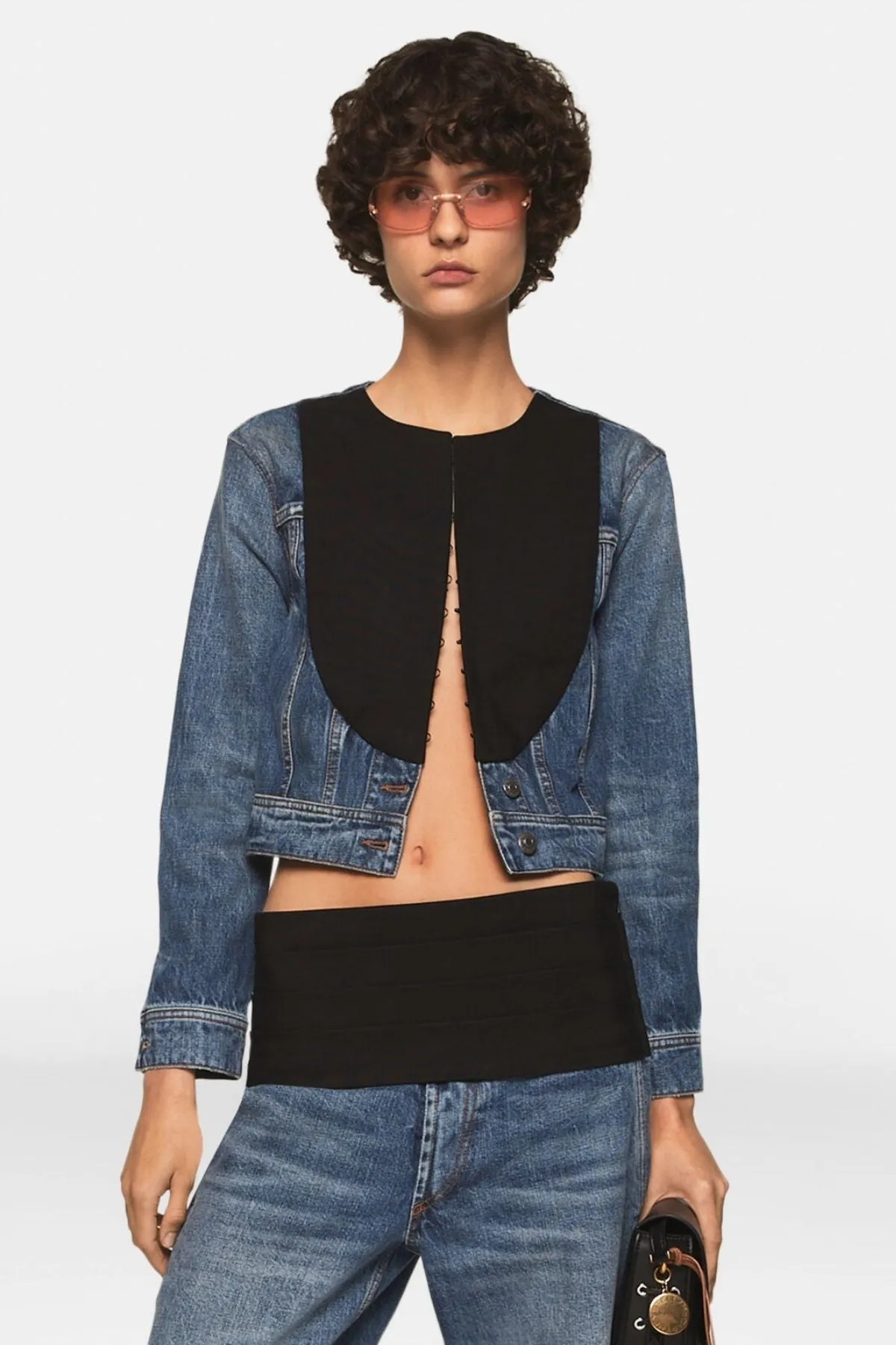 Womens Stella Mccartney Stella McCartney Tuxedo Denim Jacket - Mid Vintage Blue