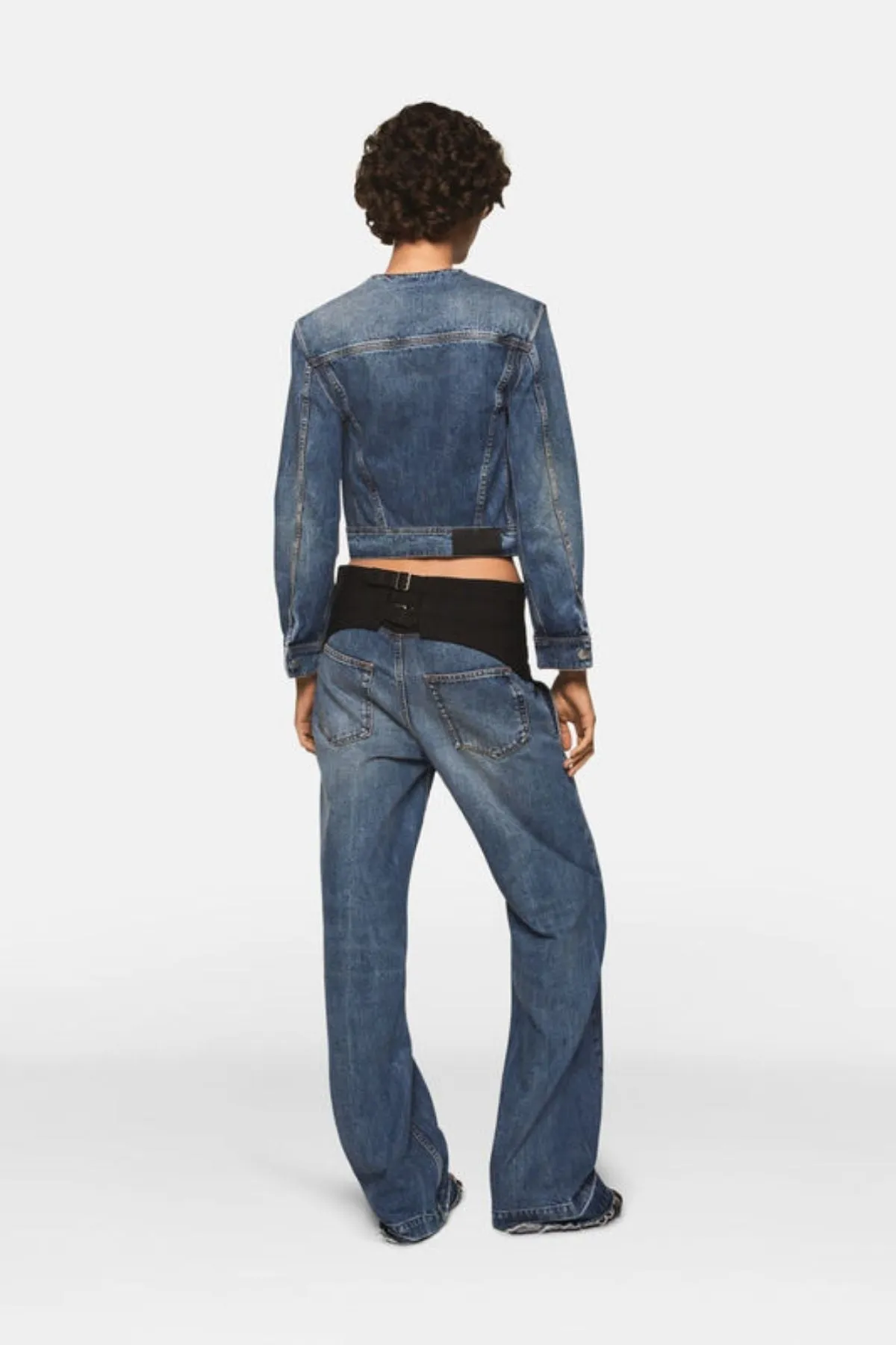 Womens Stella Mccartney Stella McCartney Tuxedo Denim Jacket - Mid Vintage Blue