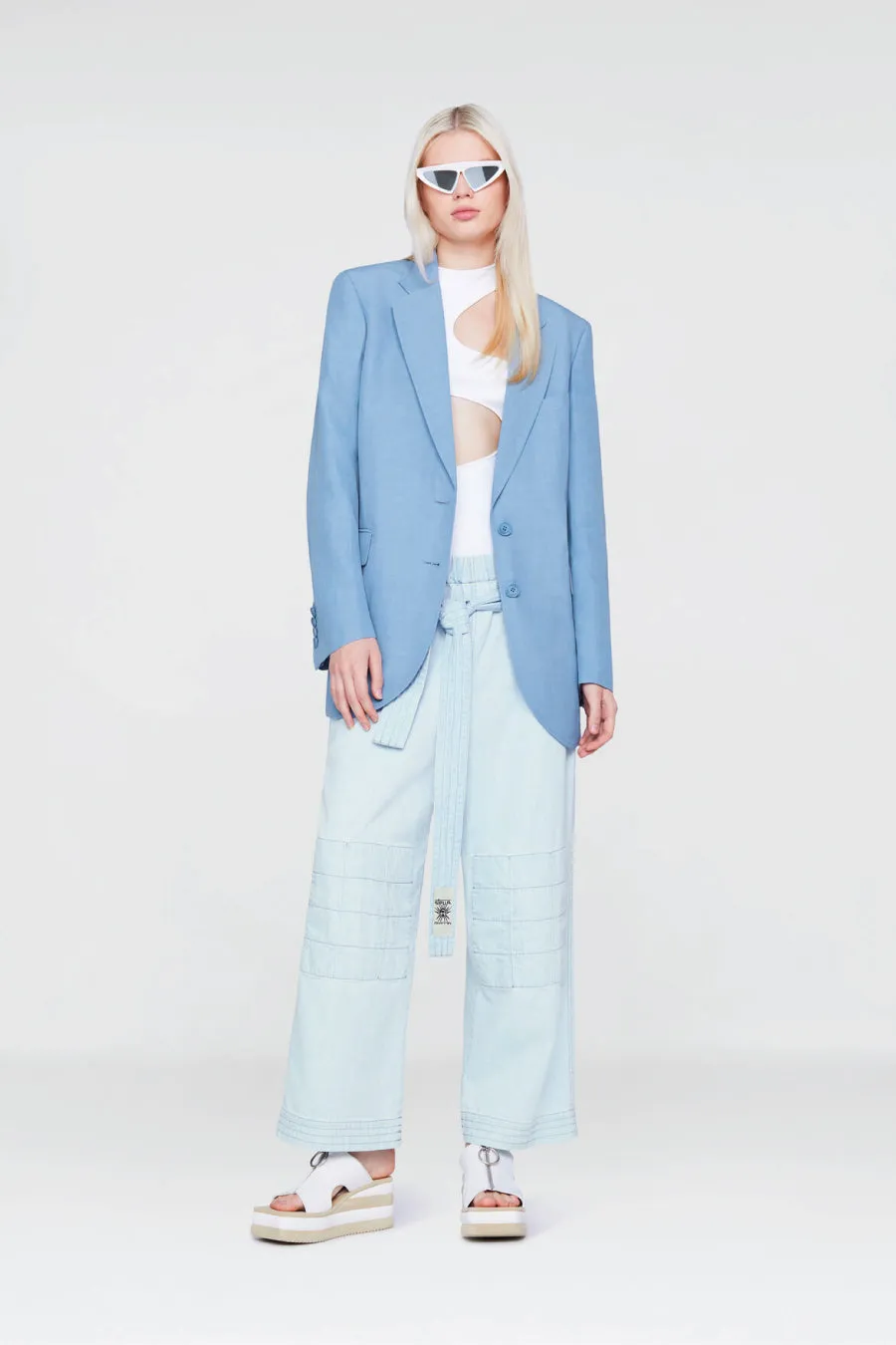 Womens Stella Mccartney Stella McCartney Twill Tailoring Blazer - Cornflower Blue