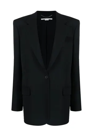 Womens Stella Mccartney Stella McCartney Twill Tailoring Single Breasted Blazer - Black