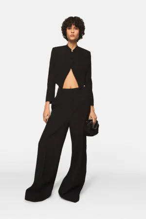 Womens Stella Mccartney Stella McCartney Wool Tuxedo Trousers - Black