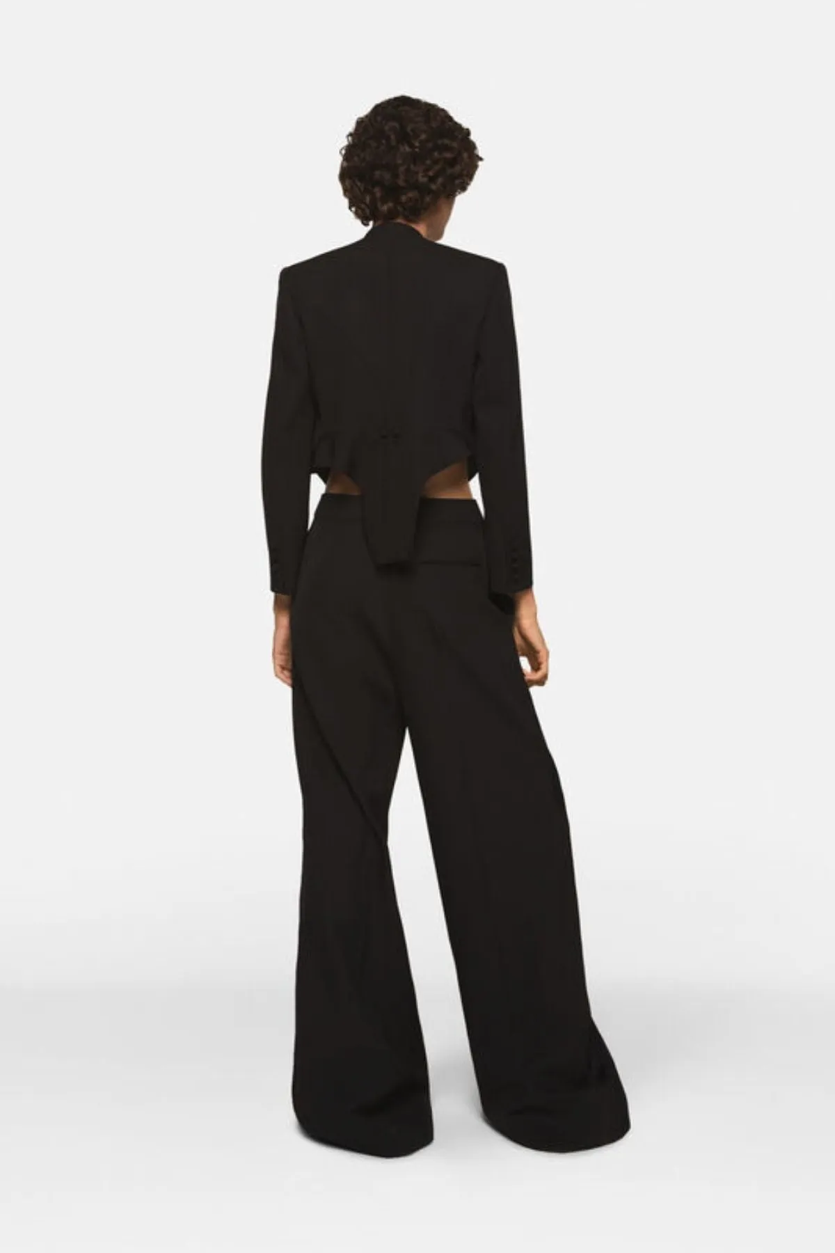 Womens Stella Mccartney Stella McCartney Wool Tuxedo Trousers - Black
