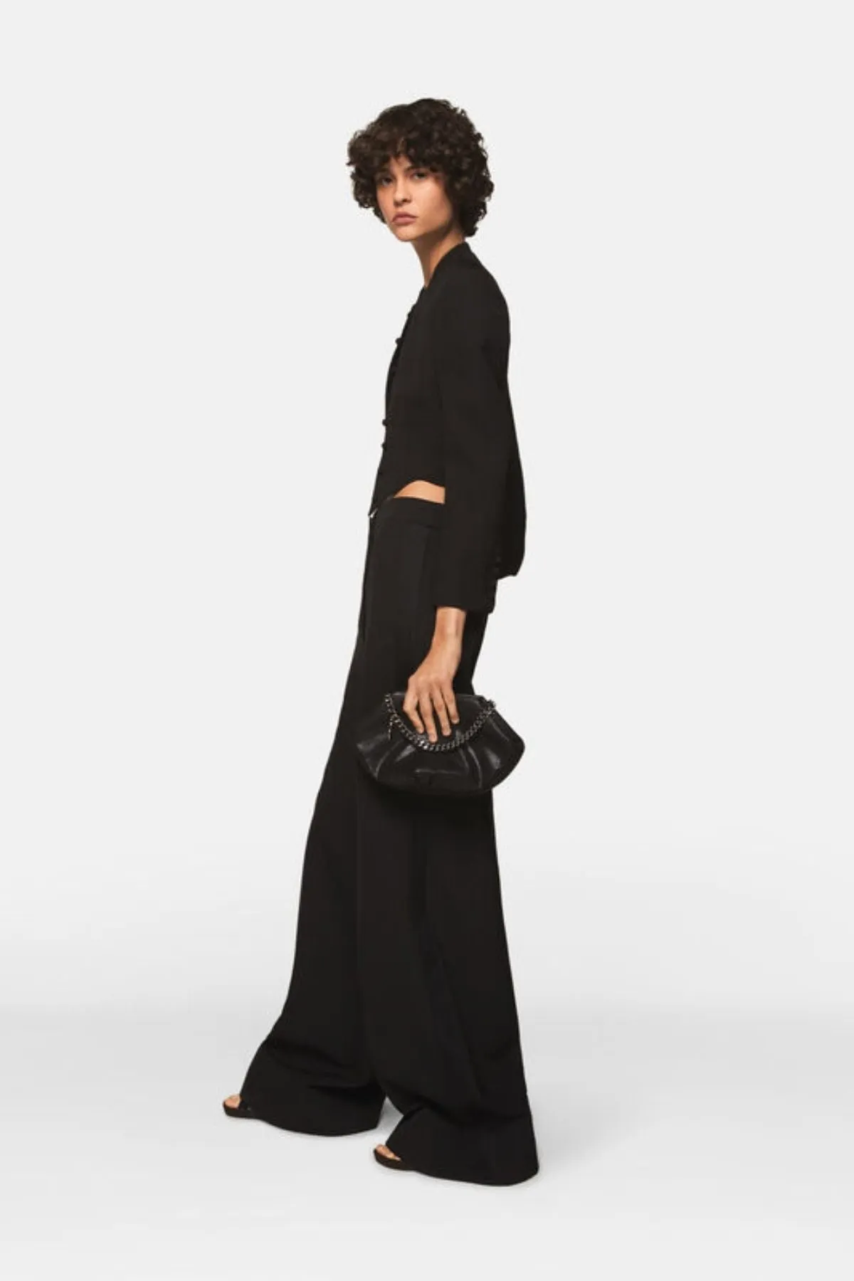 Womens Stella Mccartney Stella McCartney Wool Tuxedo Trousers - Black