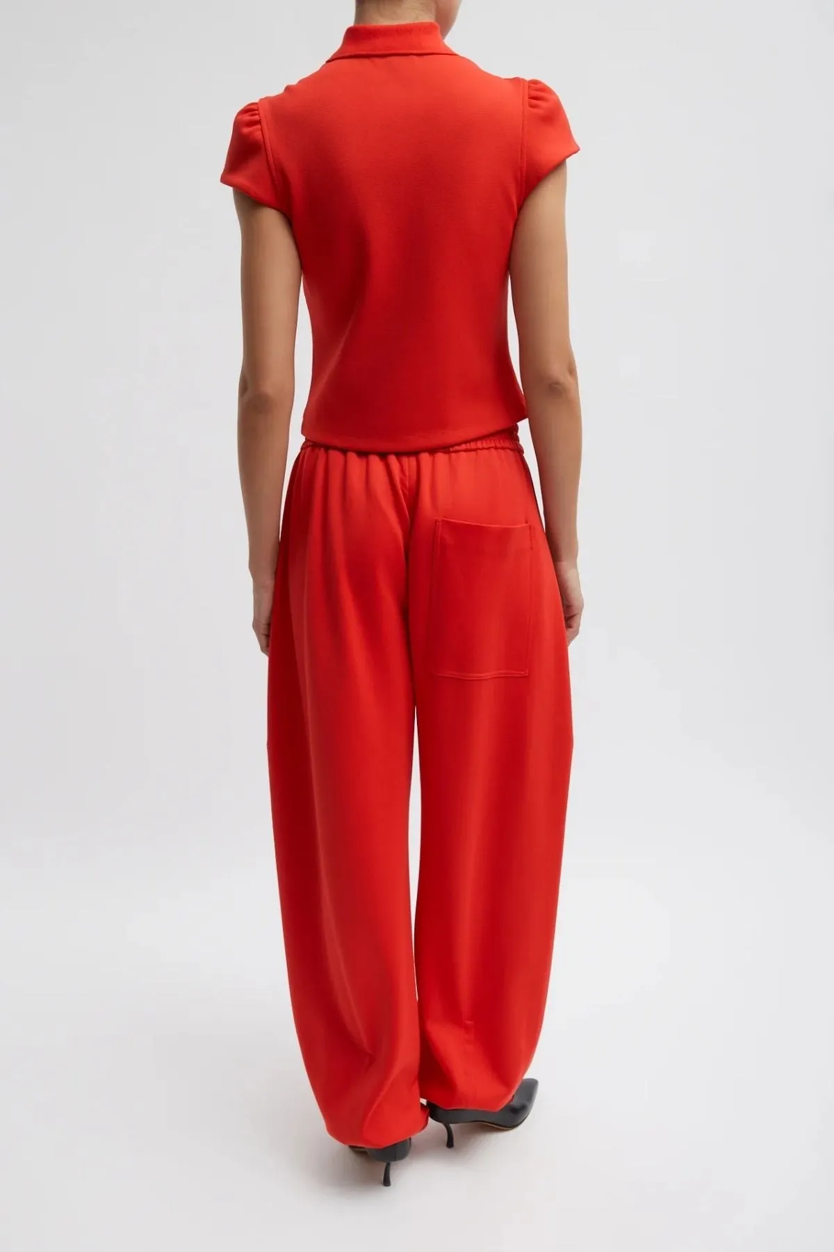 Womens Tibi Tibi Active Knit Winslow Pant - Red