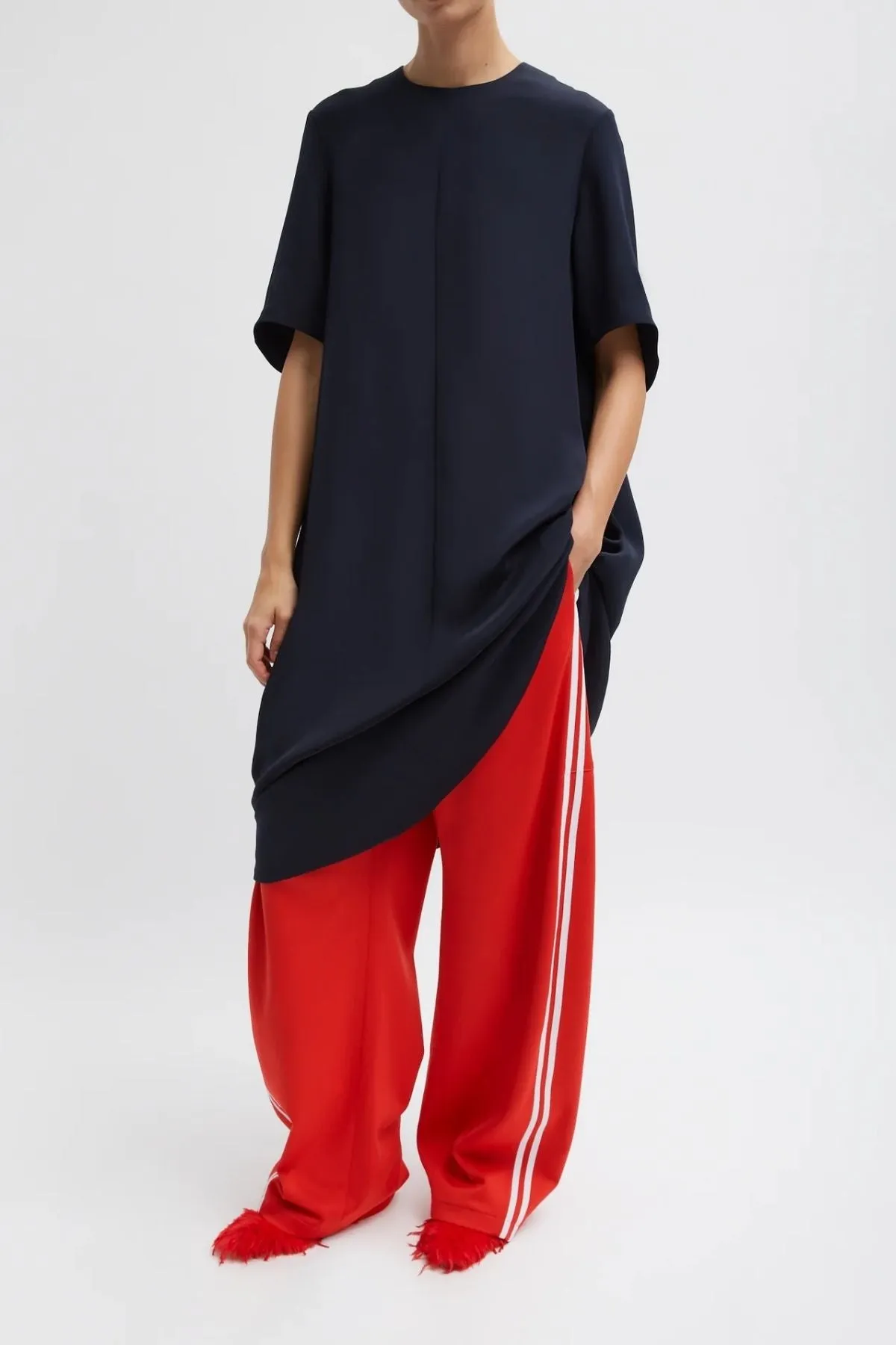 Womens Tibi Tibi Active Knit Winslow Pant - Red