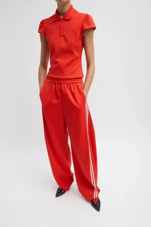 Womens Tibi Tibi Active Knit Winslow Pant - Red