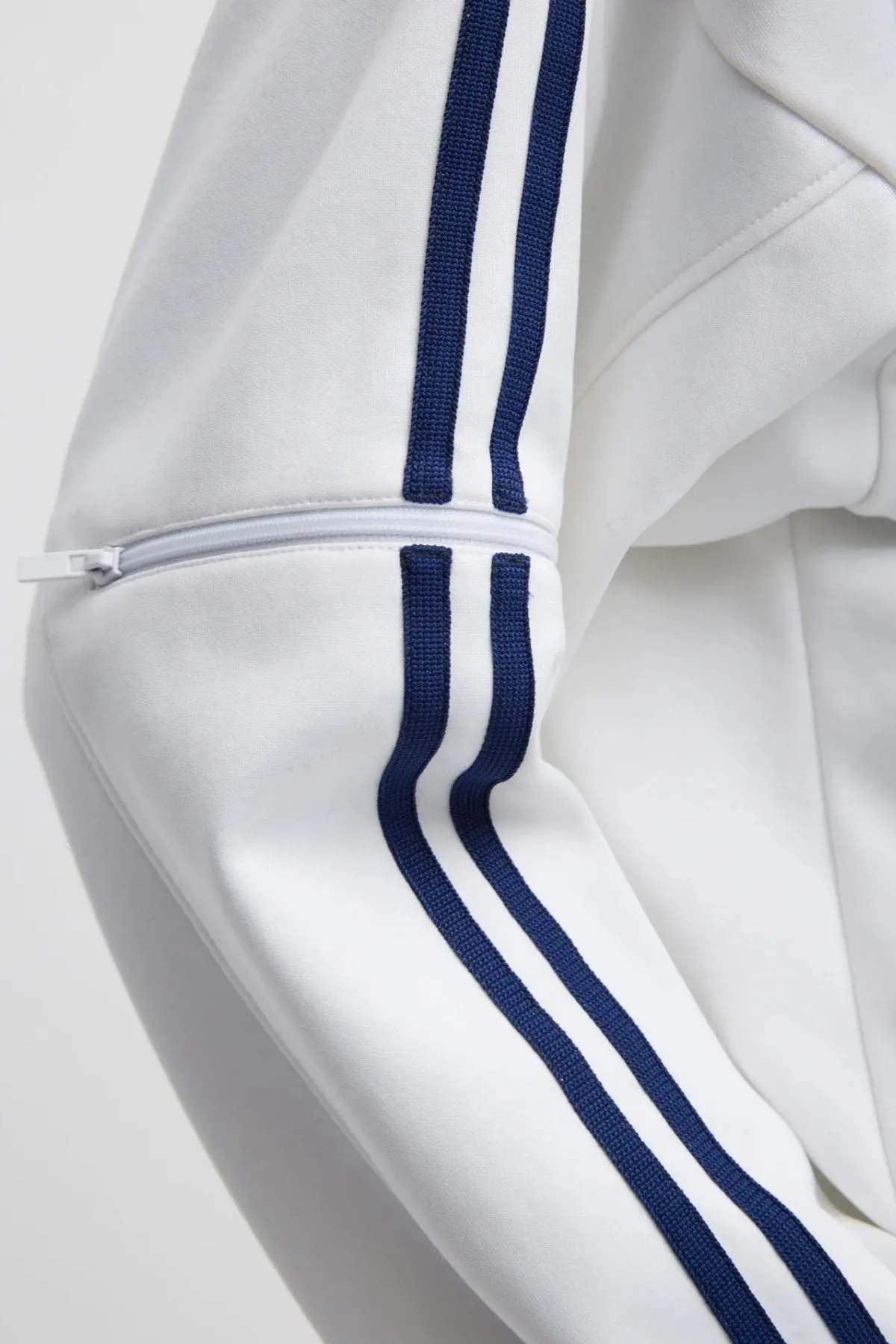 Womens Tibi Tibi Active Knit Zipper Detailed Track Jacket - White