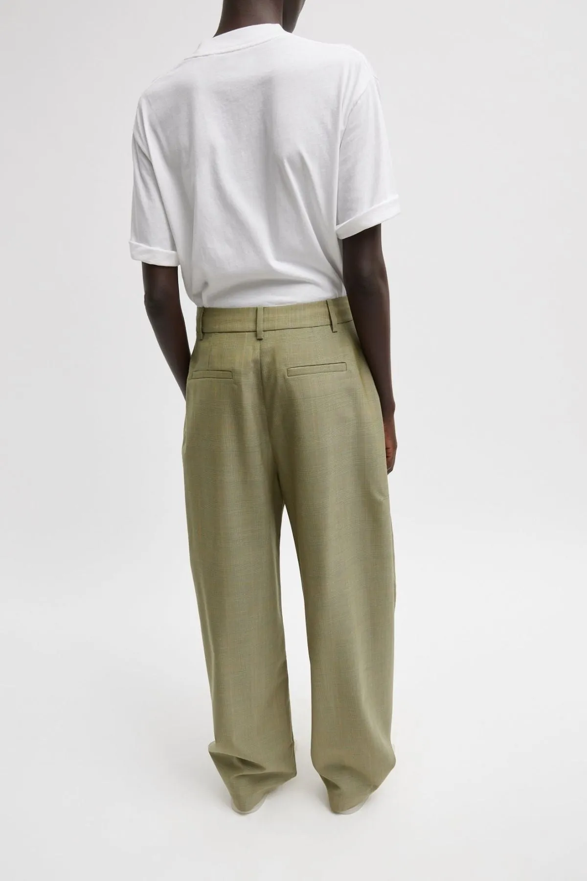 Womens Tibi Tibi Amelia Glenplaid Simon Trouser - Green Multi