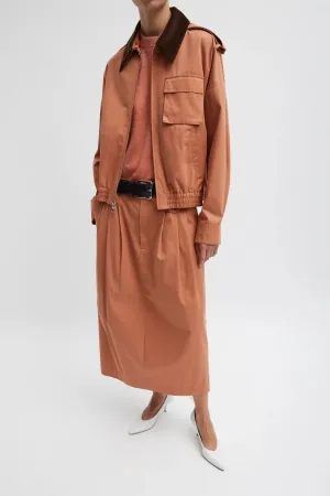 Womens Tibi Tibi Bio Twill Bomber Jacket - Yam