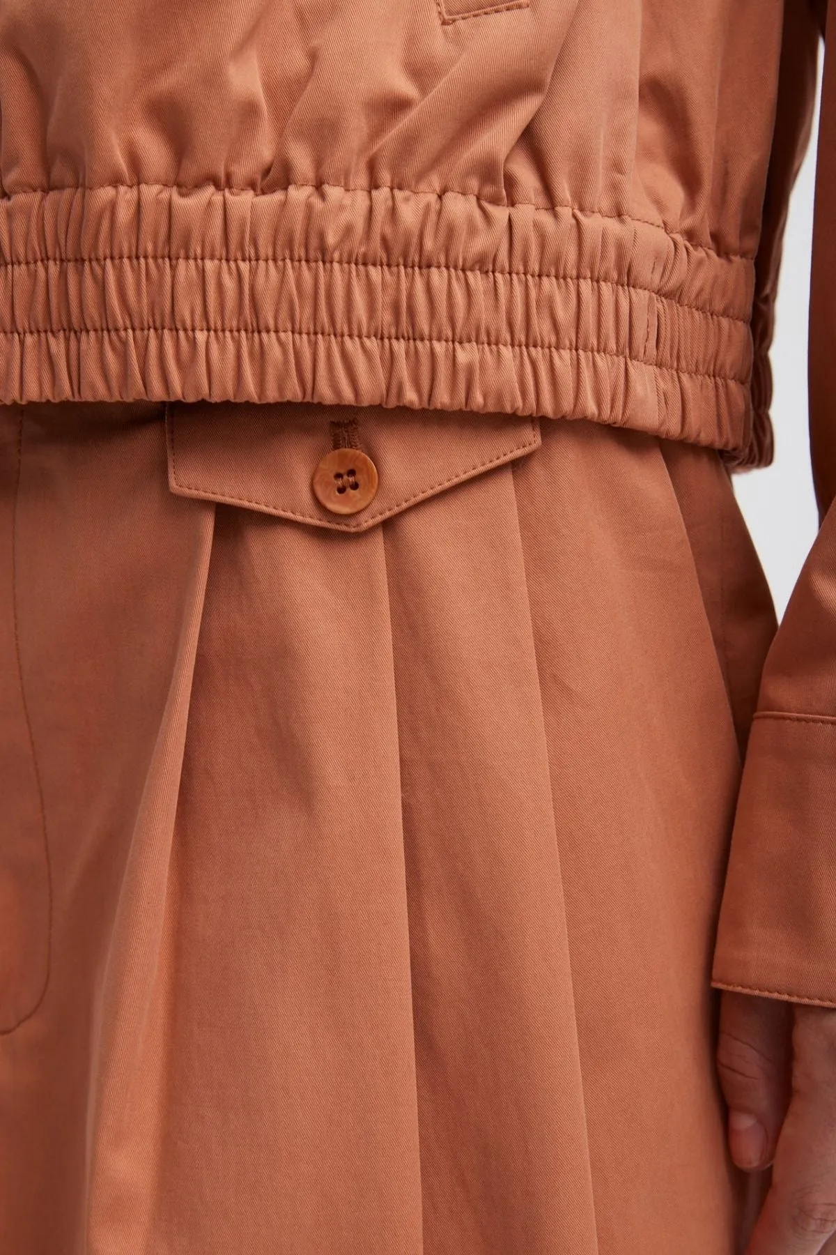 Womens Tibi Tibi Bio Twill Bomber Jacket - Yam