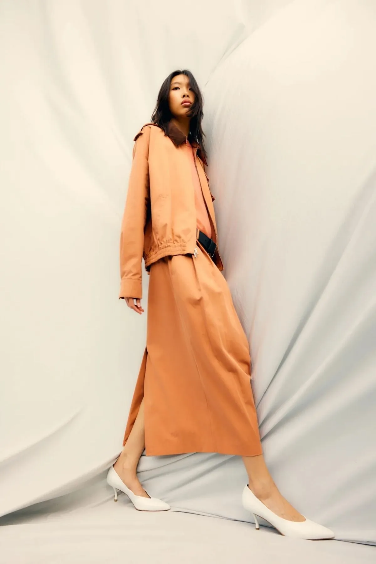 Womens Tibi Tibi Bio Twill Bomber Jacket - Yam