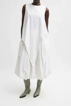 Womens Tibi Tibi Bio Twill Bubble Skirt - Optic White