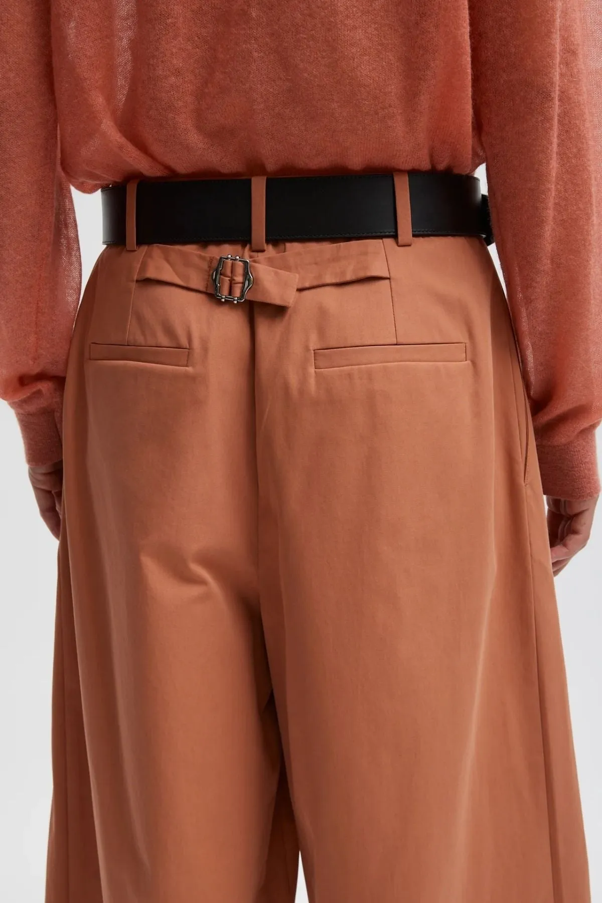 Womens Tibi Tibi Bio Twill Triple Pleat Cropped Pant - Yam