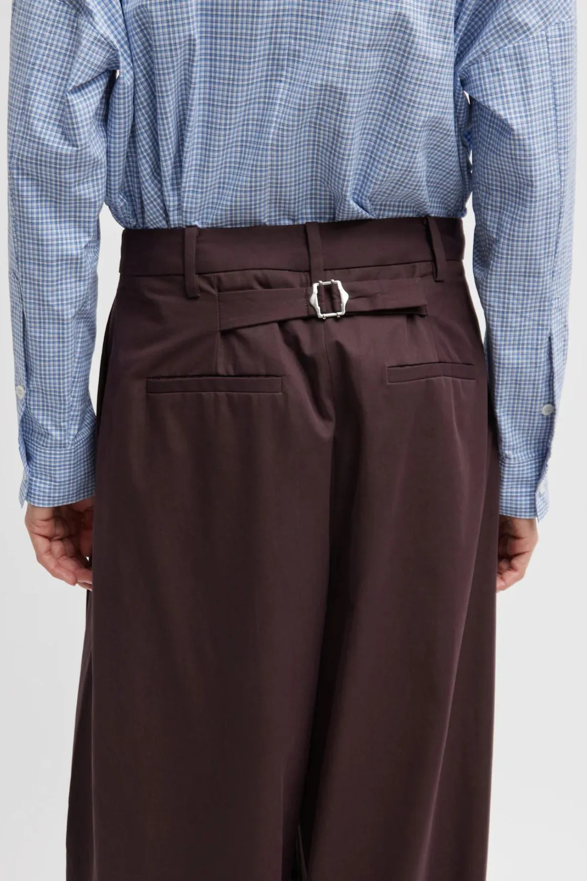 Womens Tibi Tibi Bio Twill Triple Pleat Pant - Plum