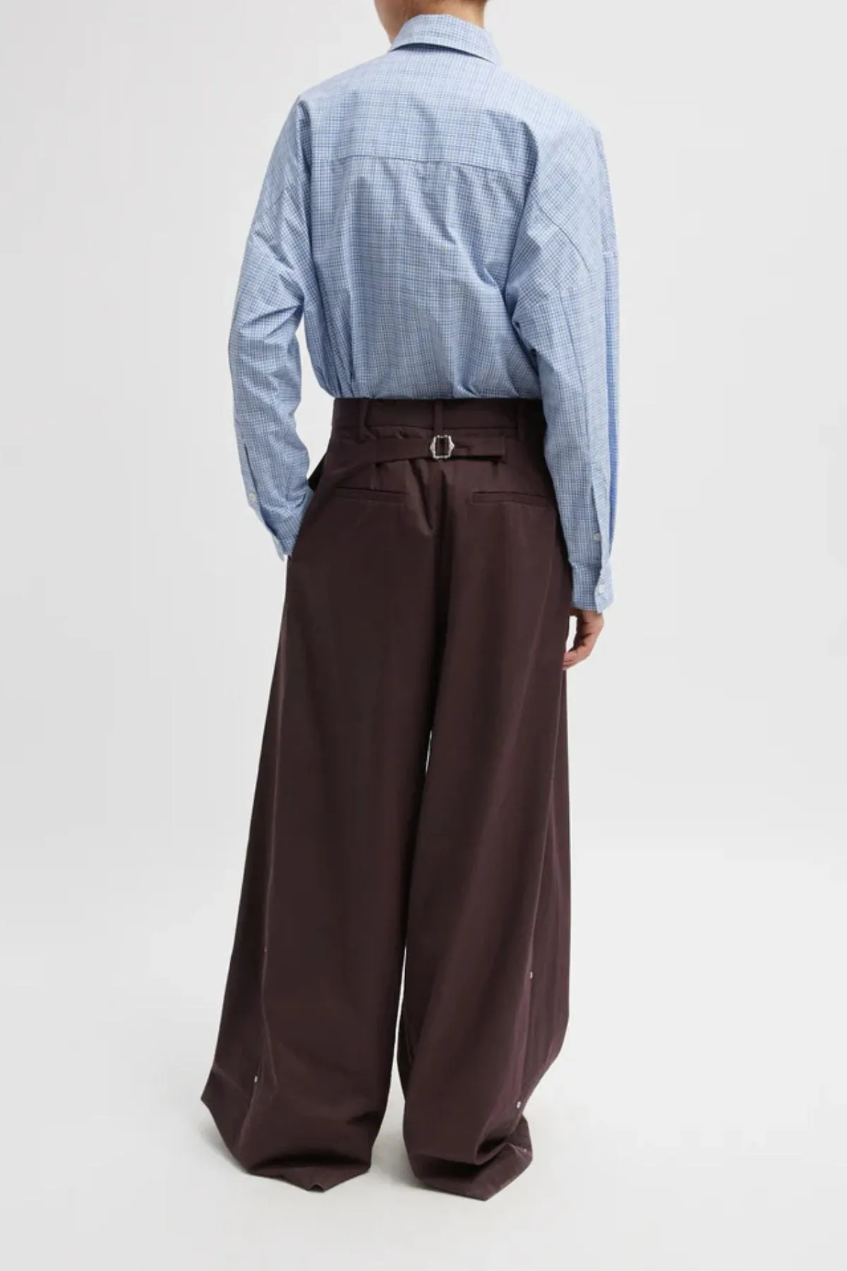 Womens Tibi Tibi Bio Twill Triple Pleat Pant - Plum